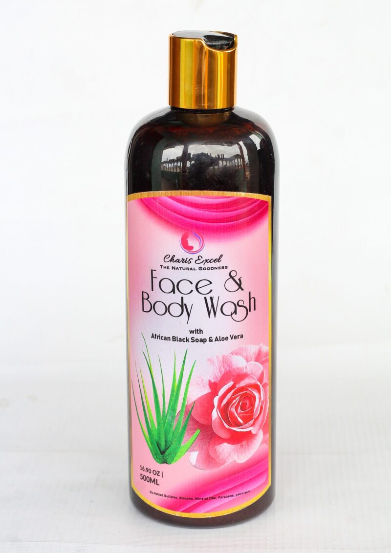 Face and Body (with Black Soap and Aloe Vera) 500ml
